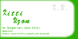 kitti uzon business card